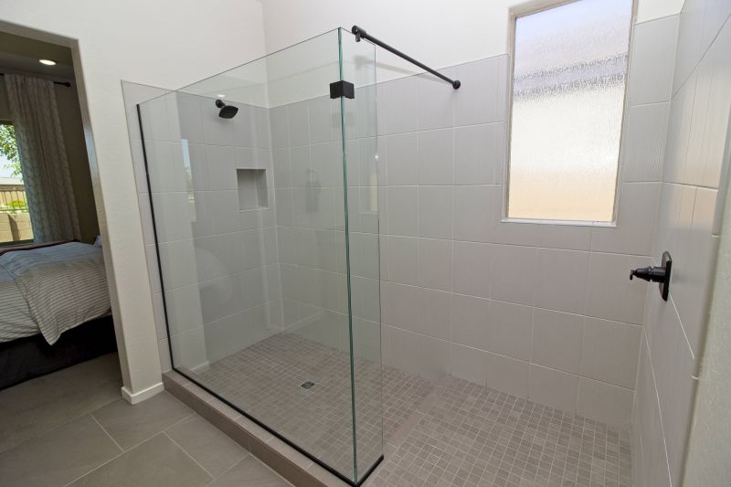 Open Concept Shower with Minimal Hardware